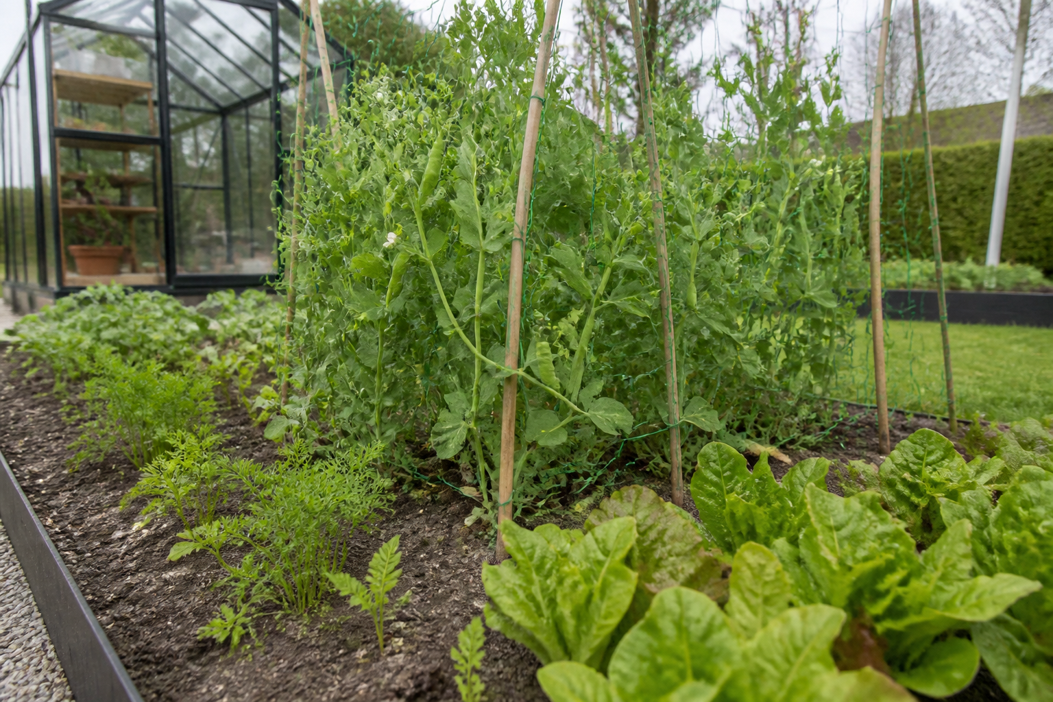Hvad kan man plante sammen med sukkerærter?
