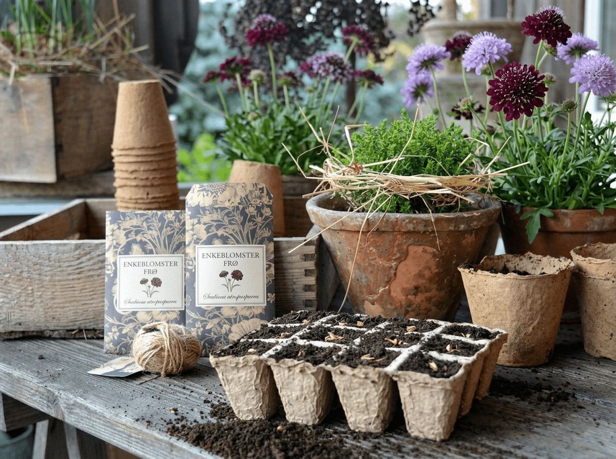 Sådan sår du enkeblomster frø