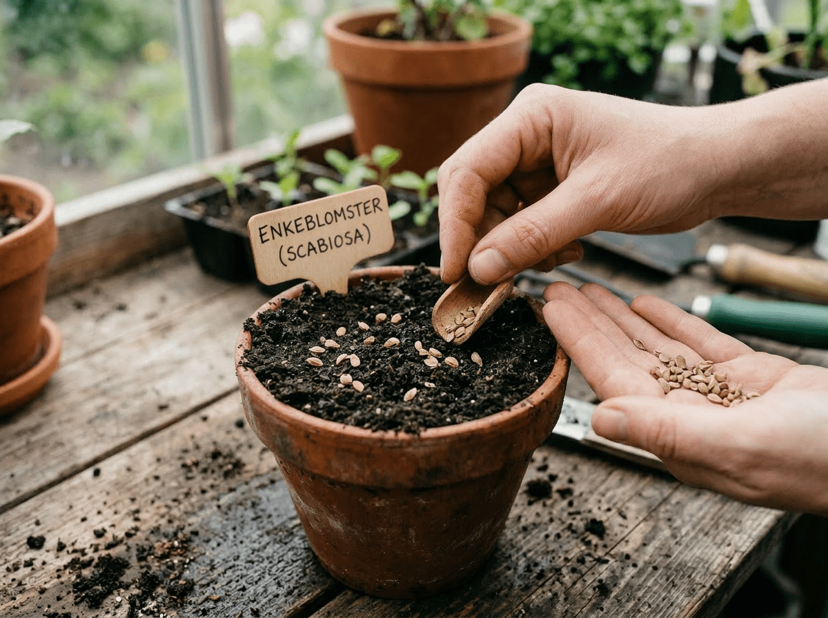 Hvornår sår man enkeblomster frø ?