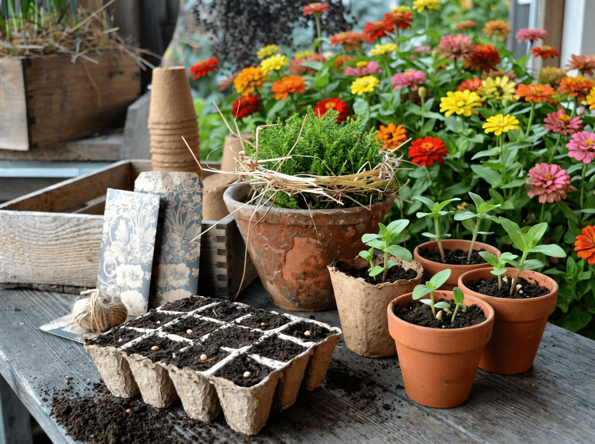 frøkenhat frø i krukker