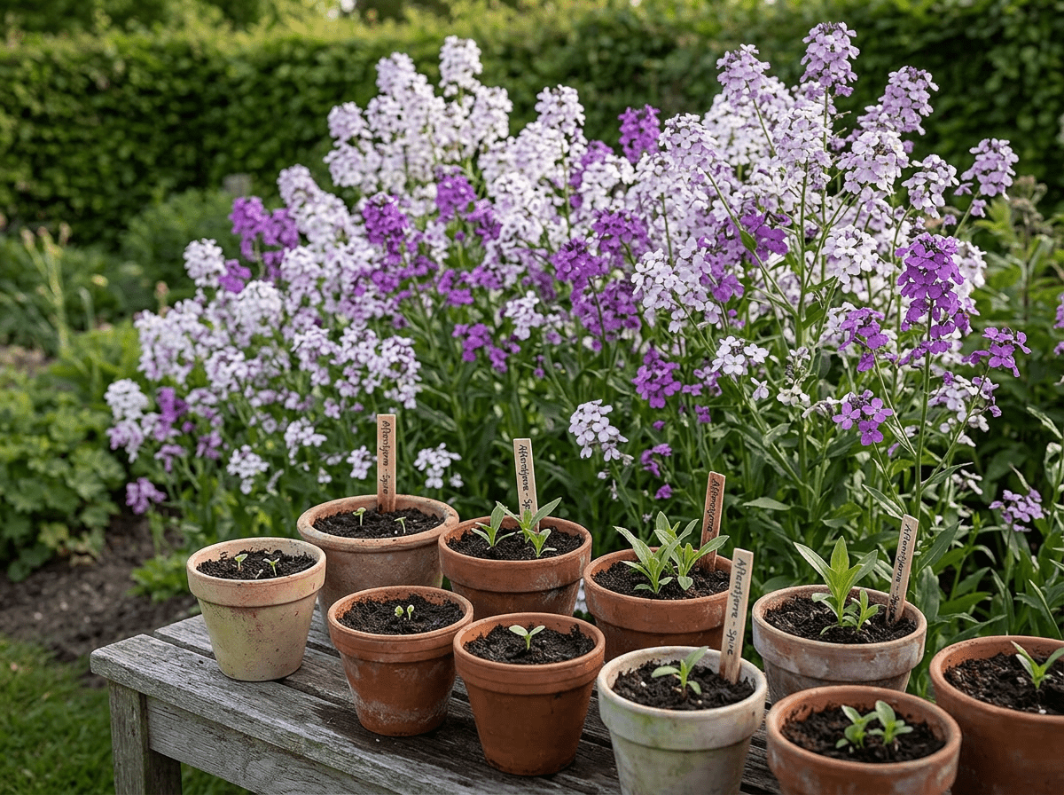 Aftenstjerner frø i krukker