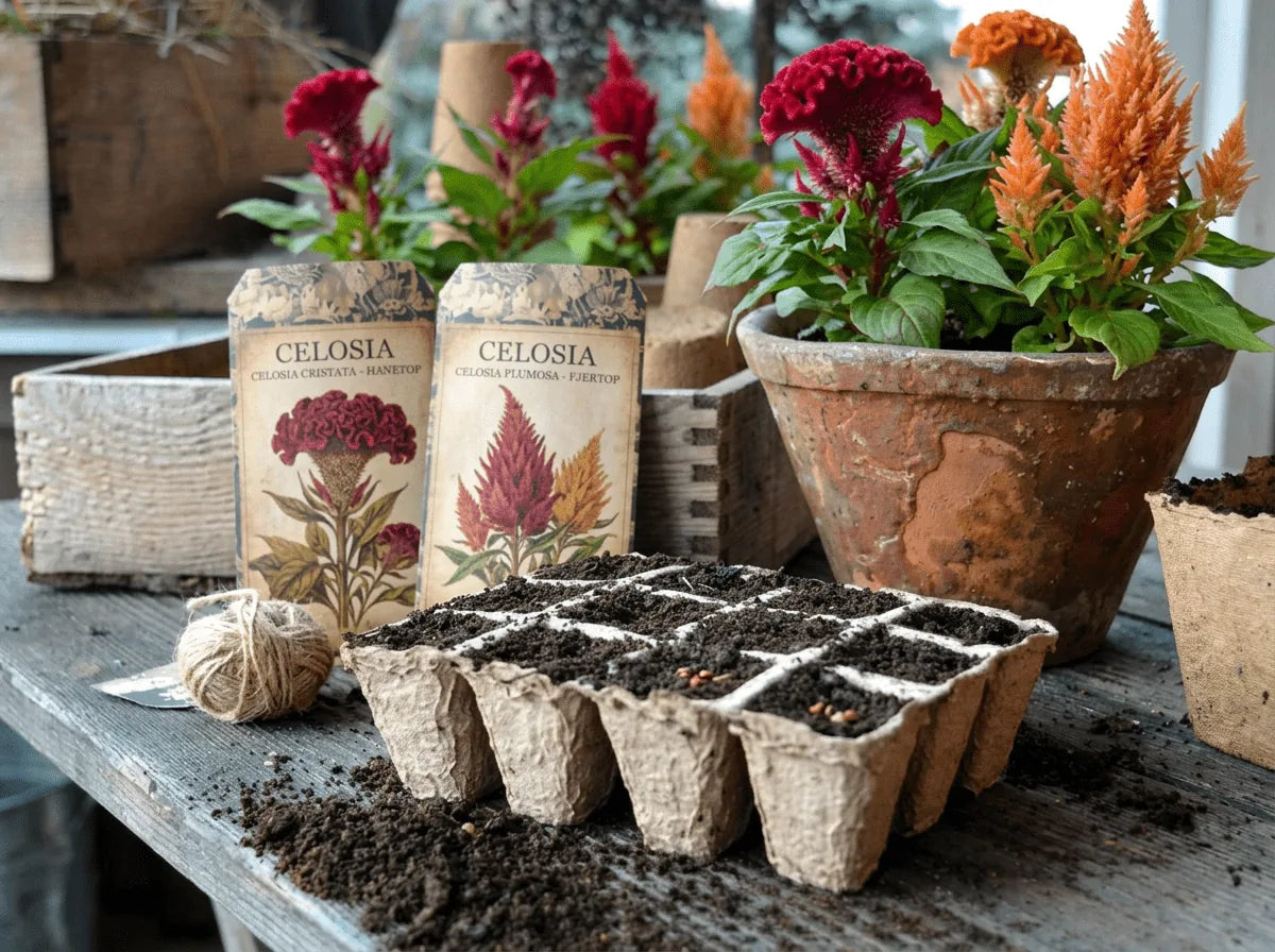 celosia frø i krukker