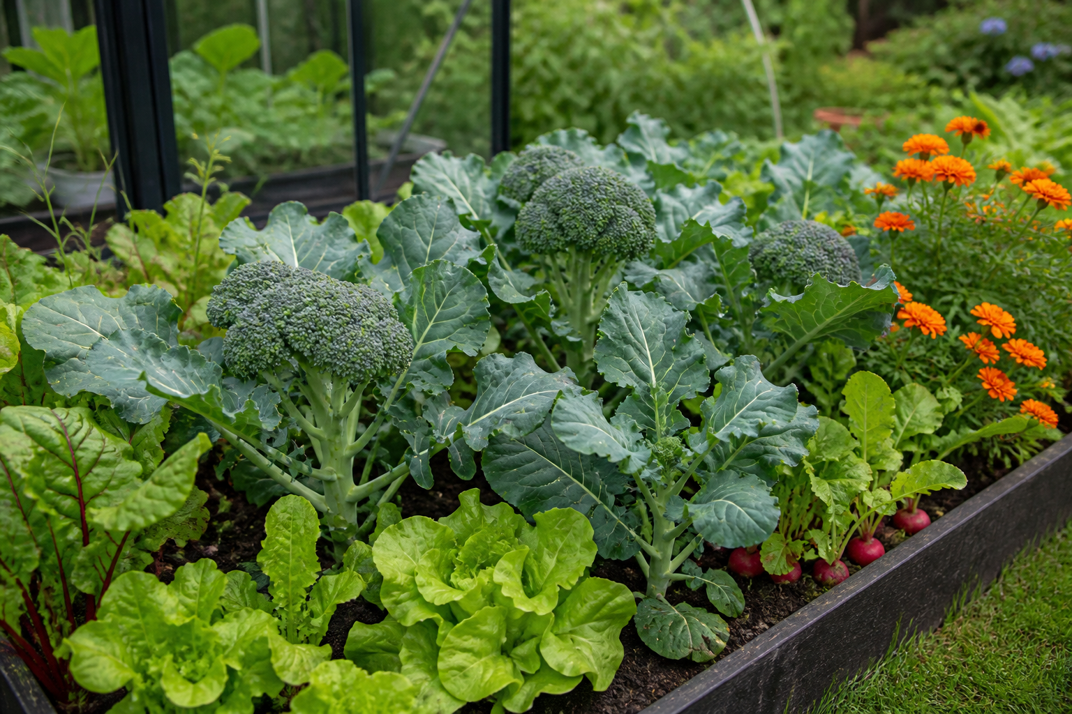 Hvad kan man plante sammen med broccoli?