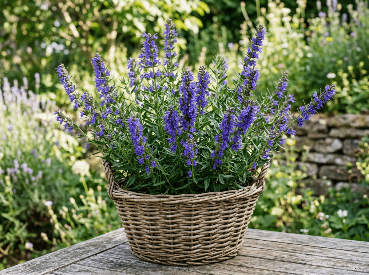 isop frø i krukker eller kurv