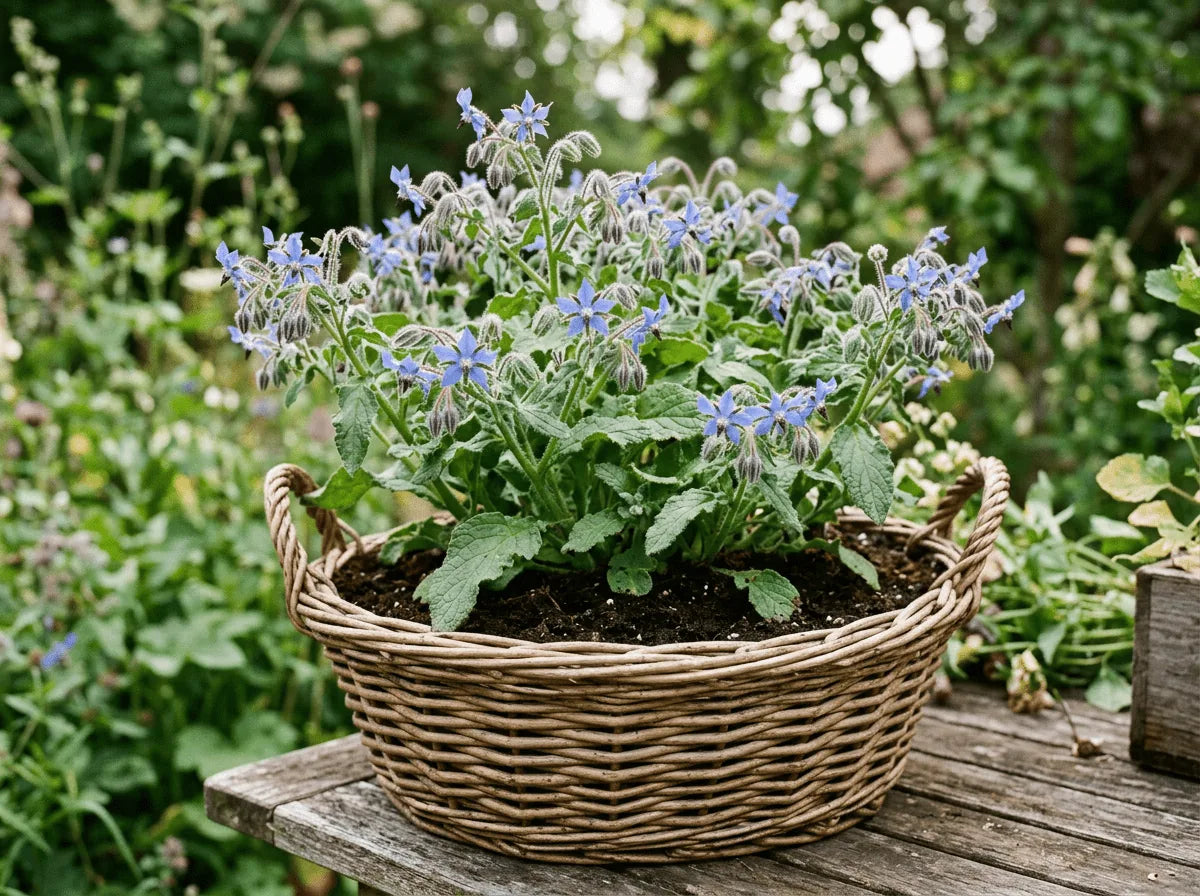 Hjulkrone frø i krukker