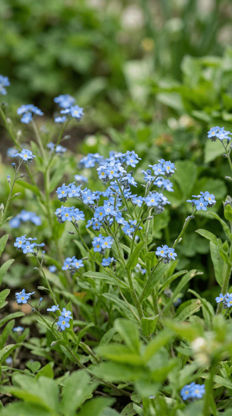 Forglemmigej blomst fra frø