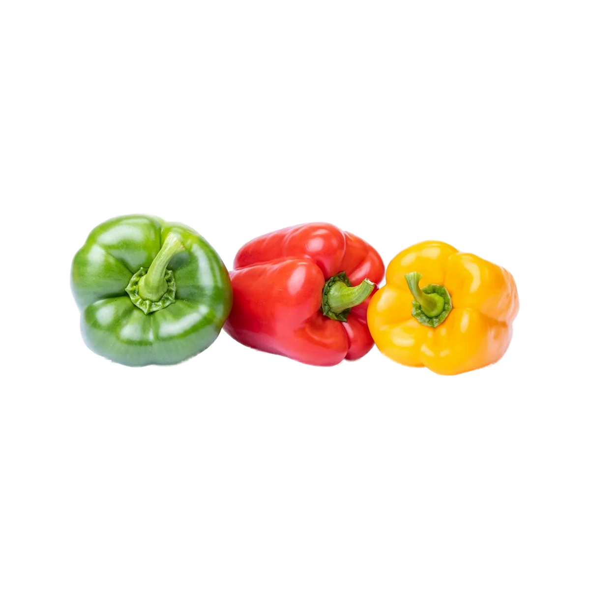 Peberfrugter på transparent baggrund