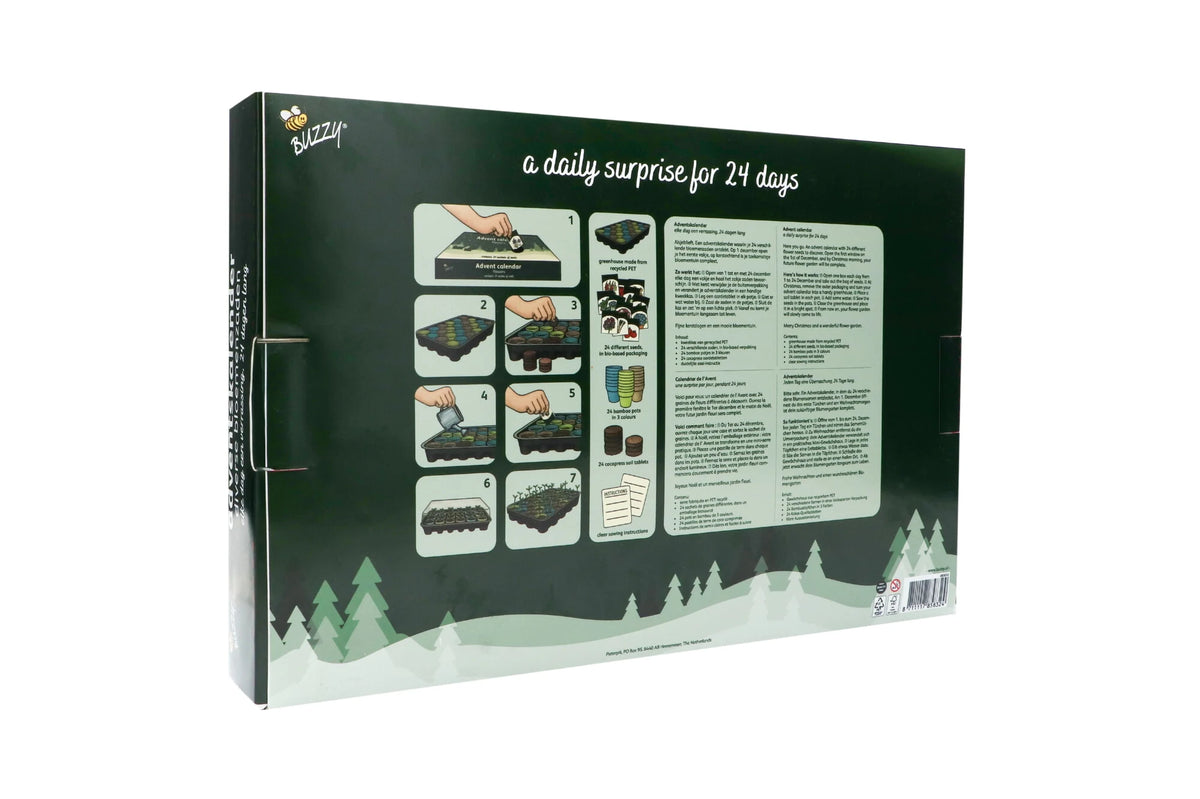 Julekalender med blomsterfrø – 24 låger