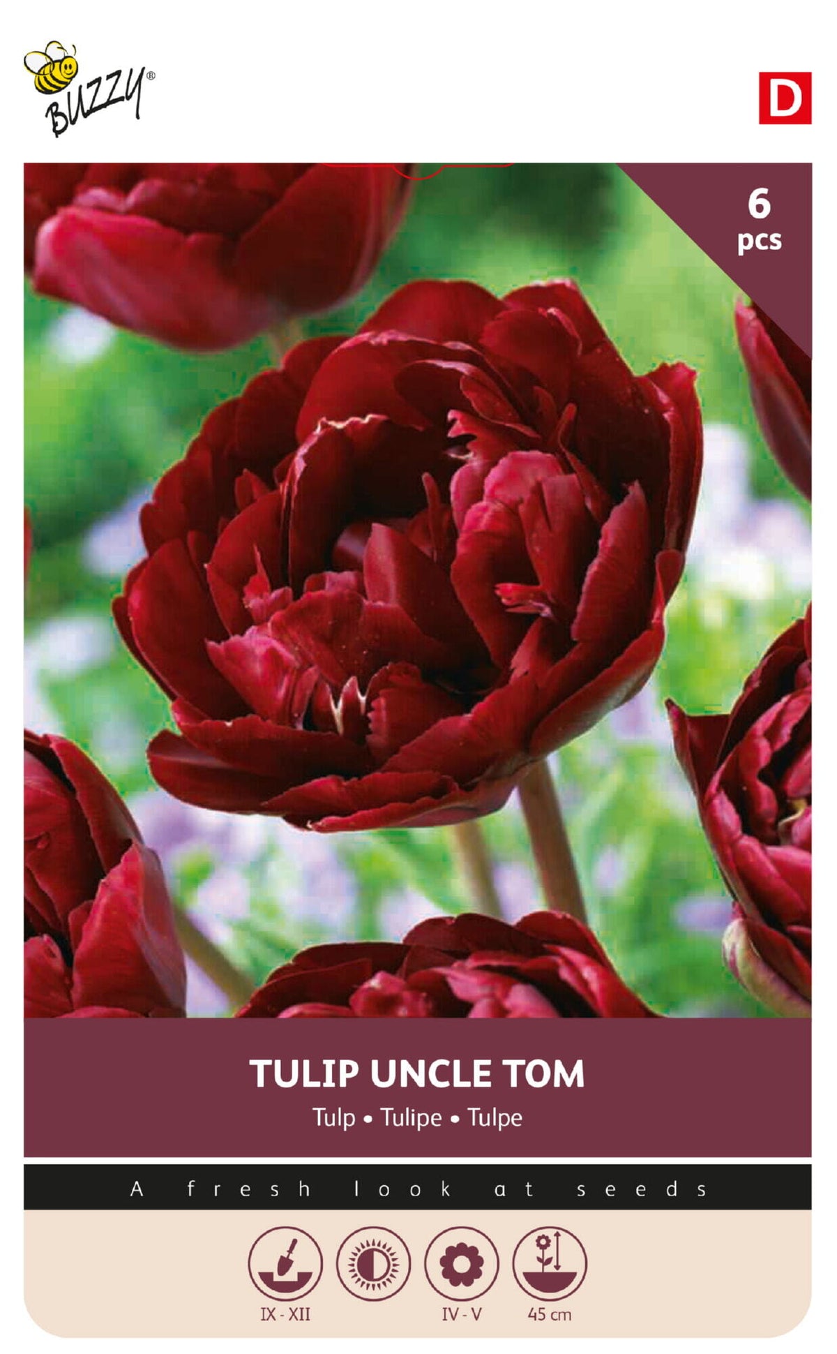 Tulipan 'Uncle Tom' 11/12 cm – 6 løg
