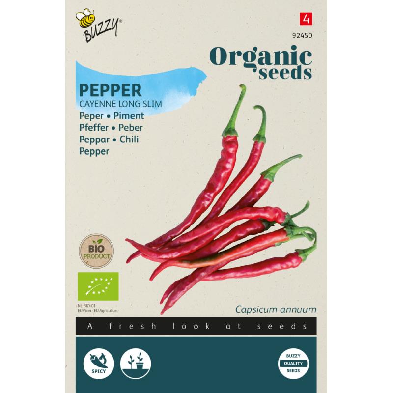 Chili 'Cayenne Long Slim' frø