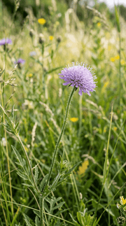Blåhat blomst fra frø