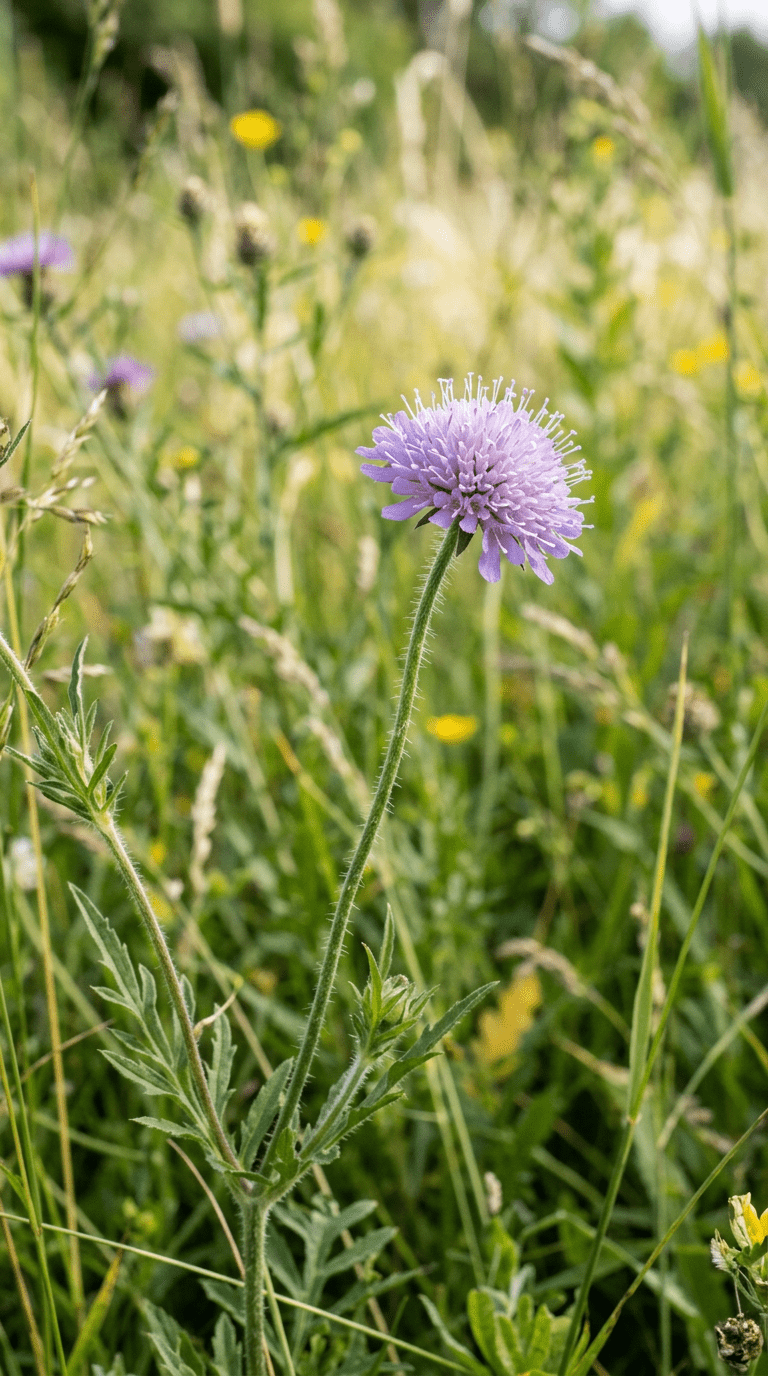 Blåhat blomst fra frø