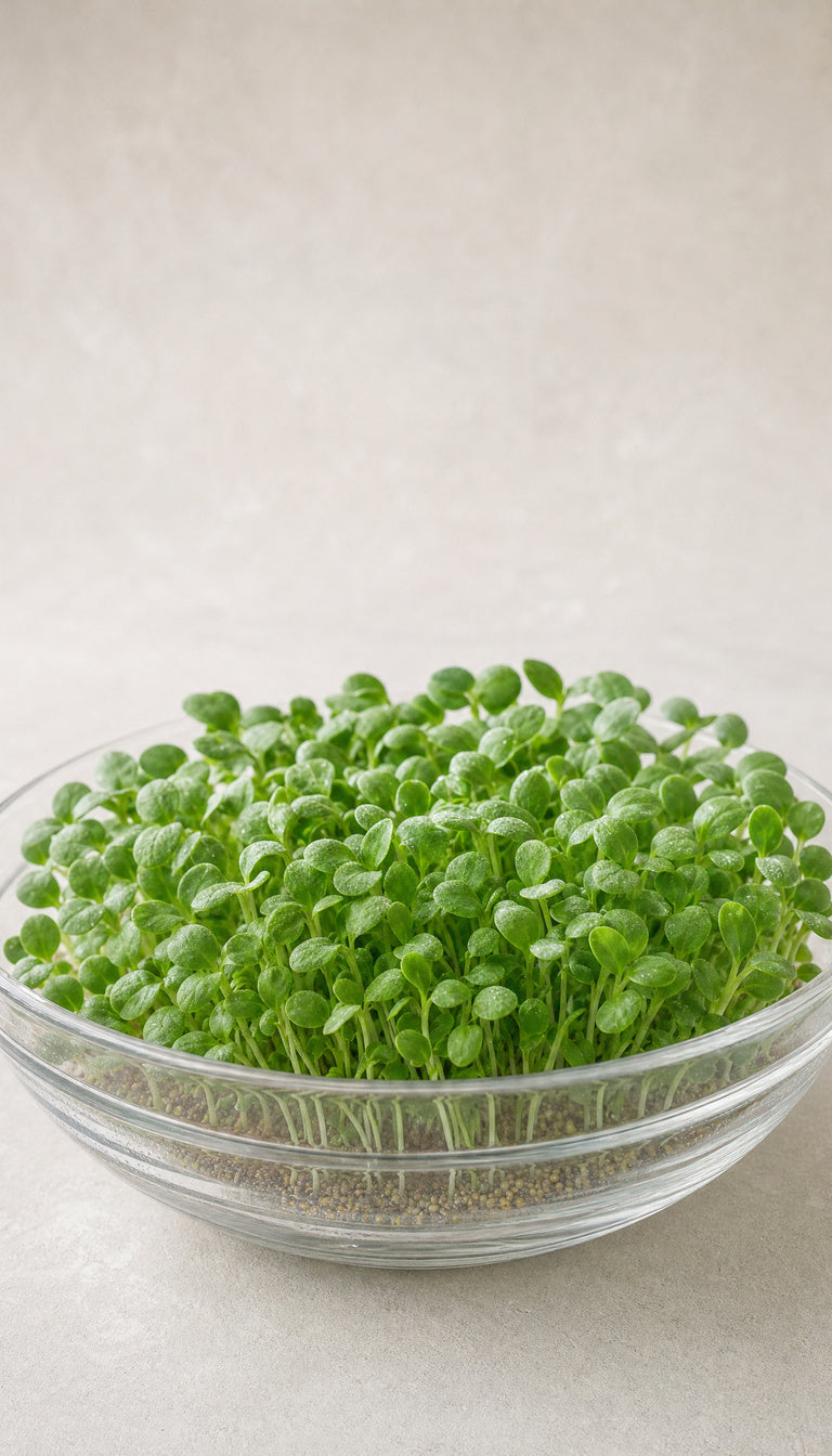 Borage som glasskål, mere afstand, 768 x 1344 px