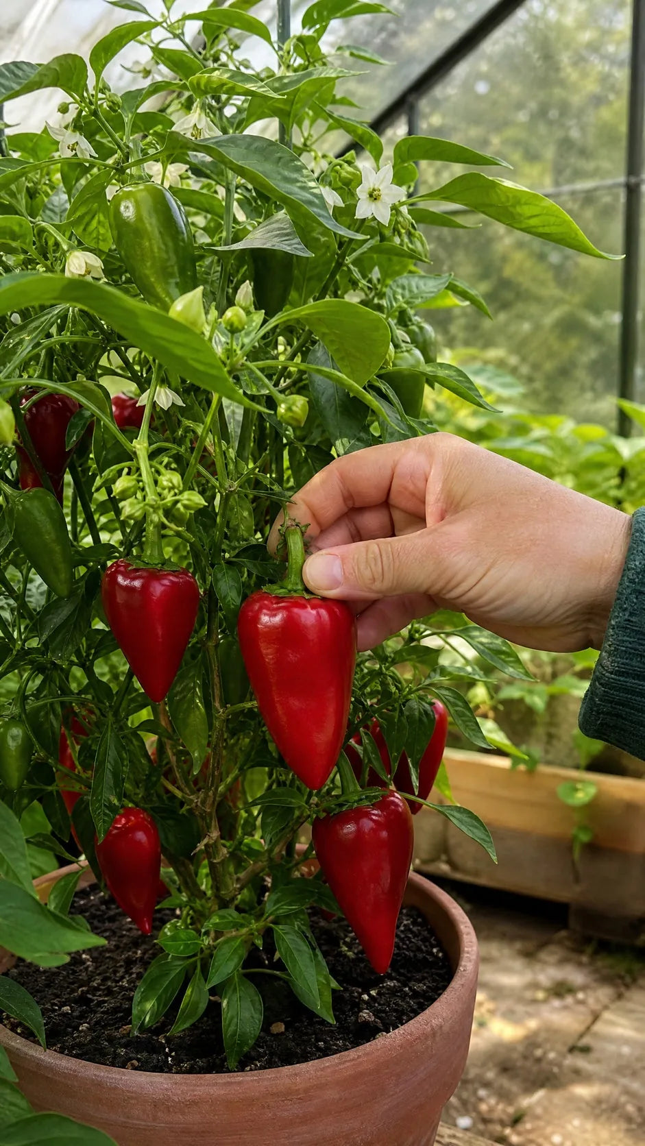 Sød peber 'Piquillo' frø – foto af grøntsagsplanten