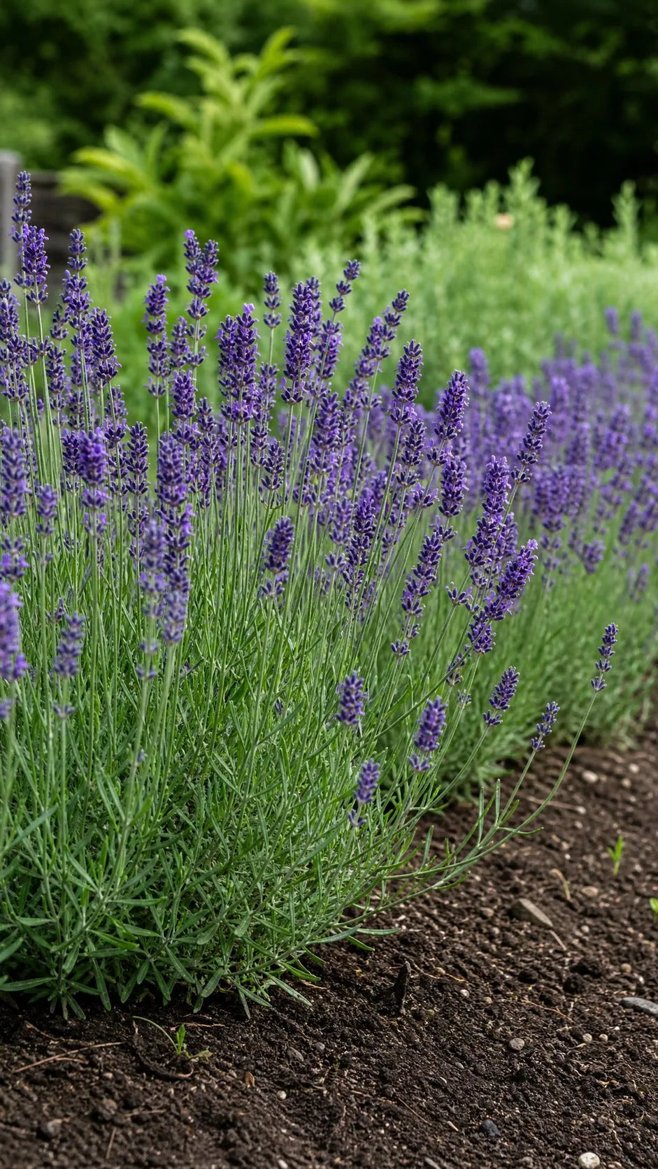 Ægte lavendel i urtehavebed
