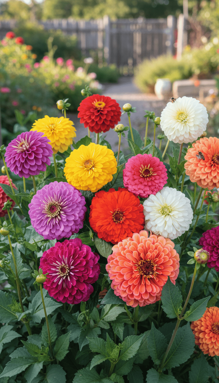 frøhat dahlia i en have