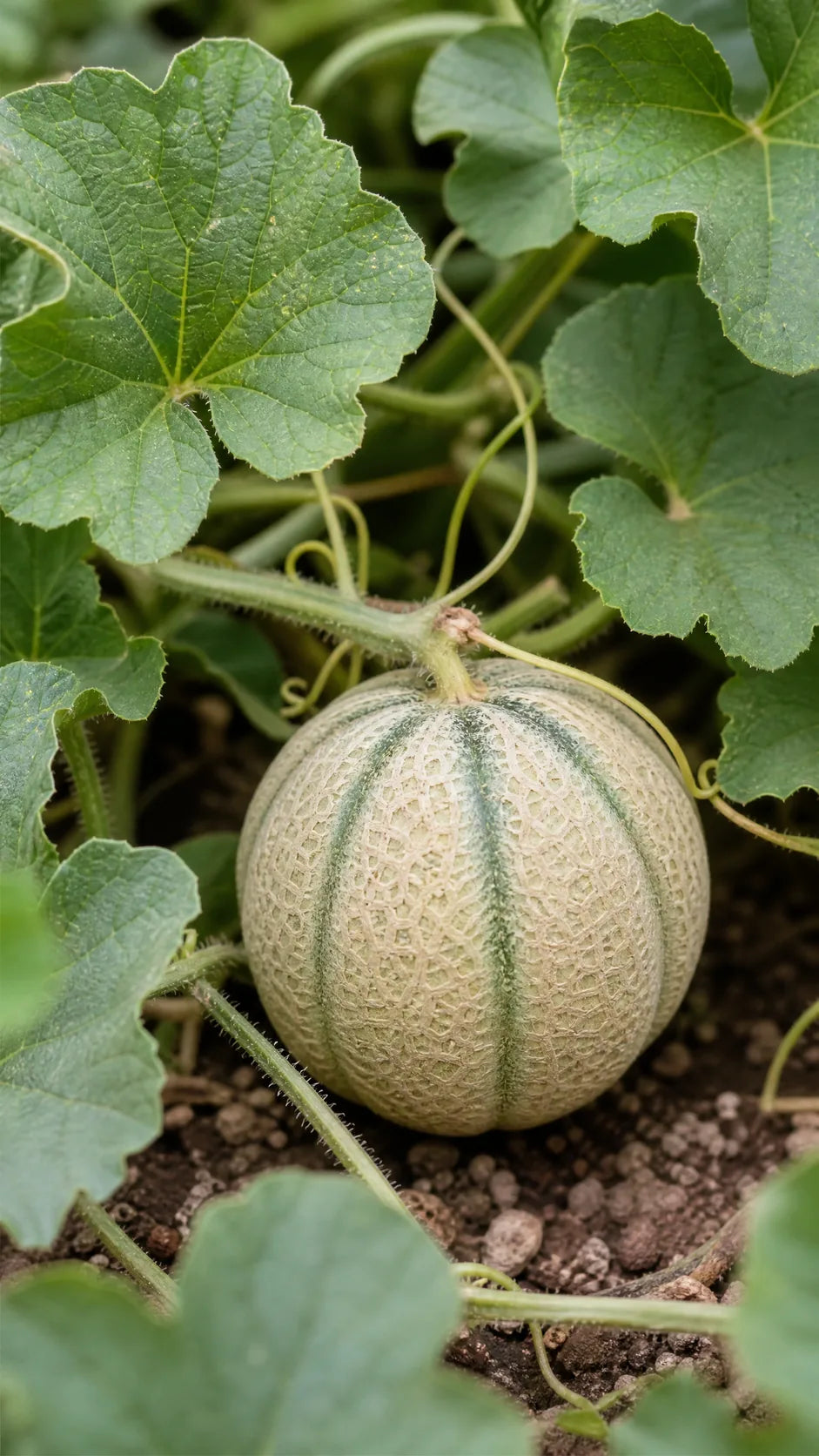 Sukkermelon 'Charentais' frø – foto af planten med frugter